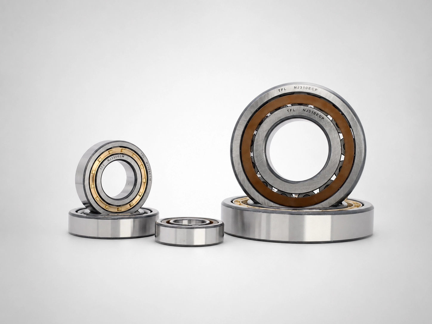 Cylindrical roller bearing with gearbox shaft components