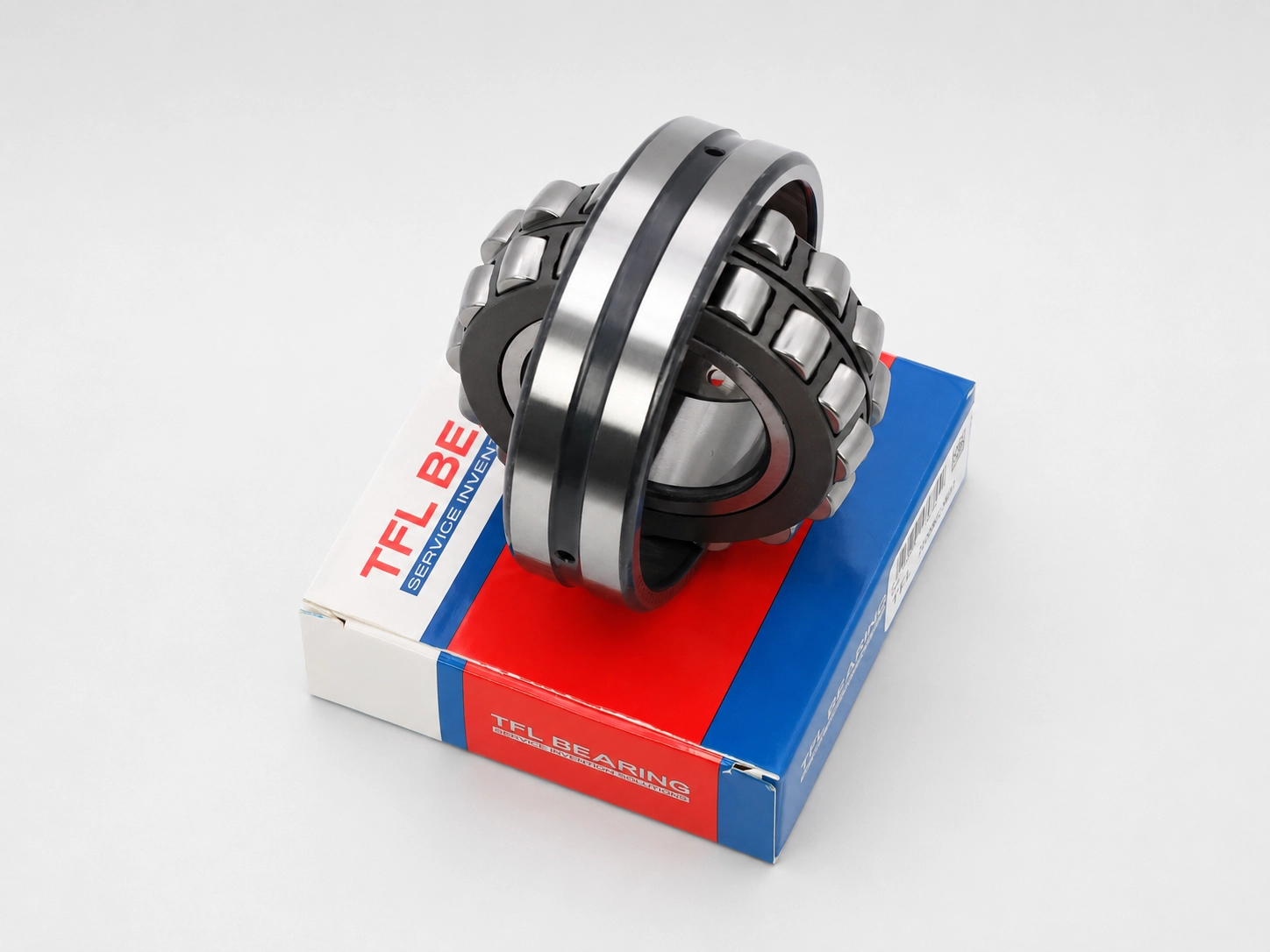 Spherical roller bearings displayed together for product comparison