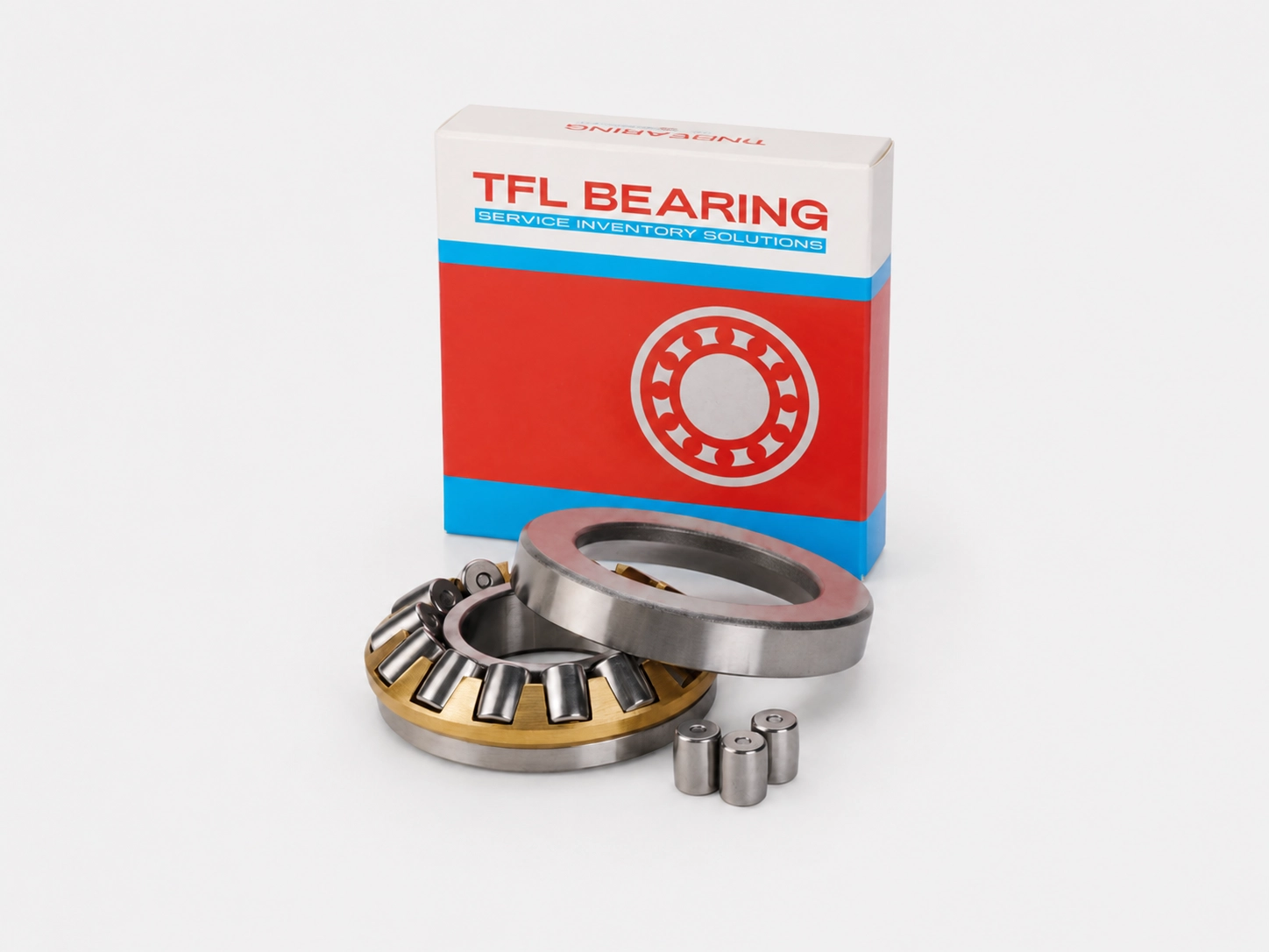 Produktbild eines Axial-Pendelrollenlagers auf einem sauberen weißen Hintergrund